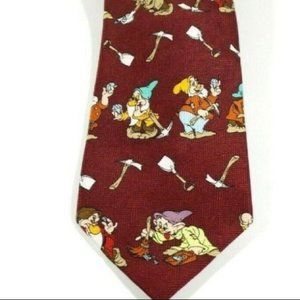 DISNEY Red Dress Tie Snow White & The Seven Dwarfs